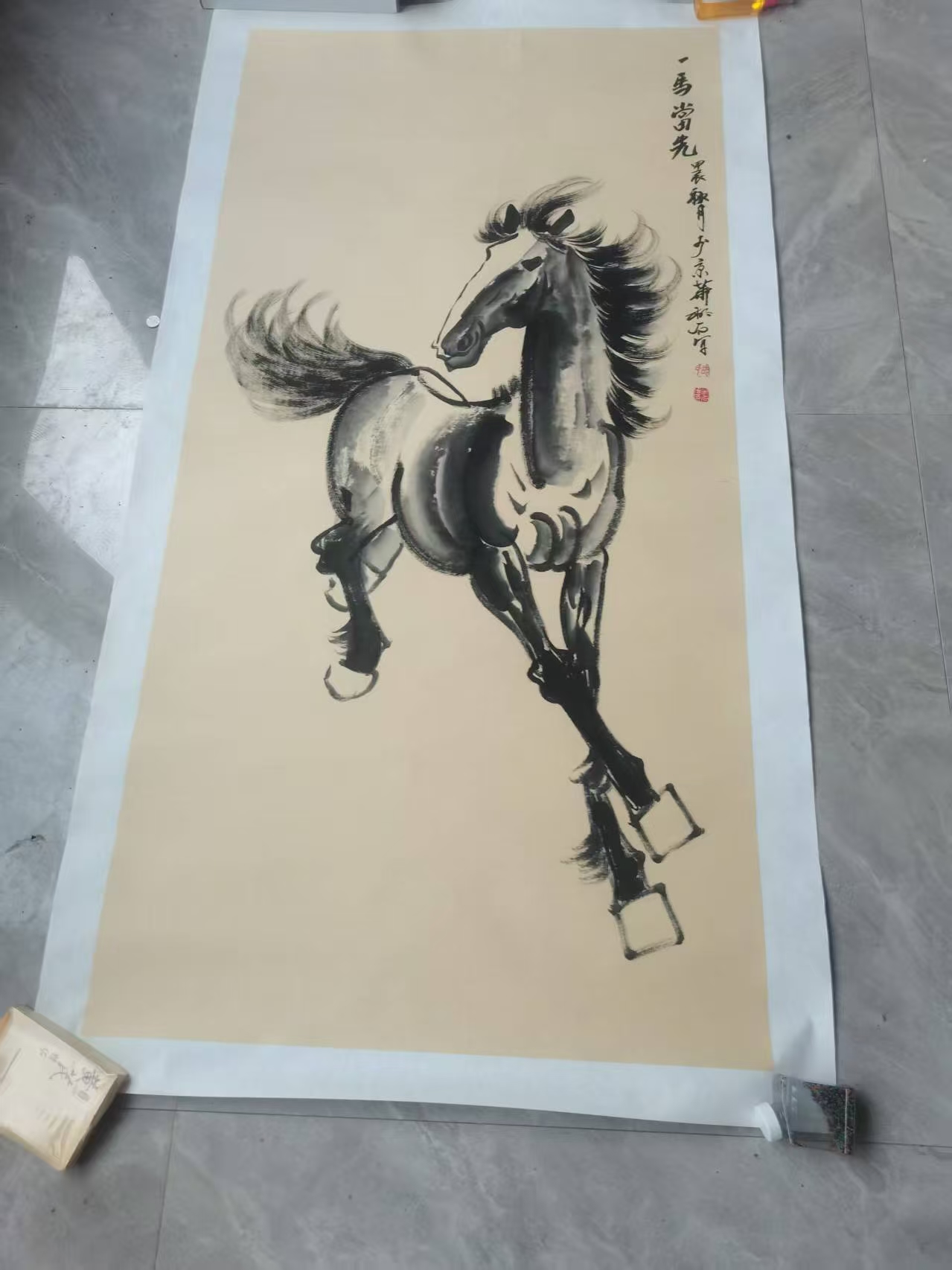 水墨骏马图华茂艺术品交易平台华茂艺术全球交易平台