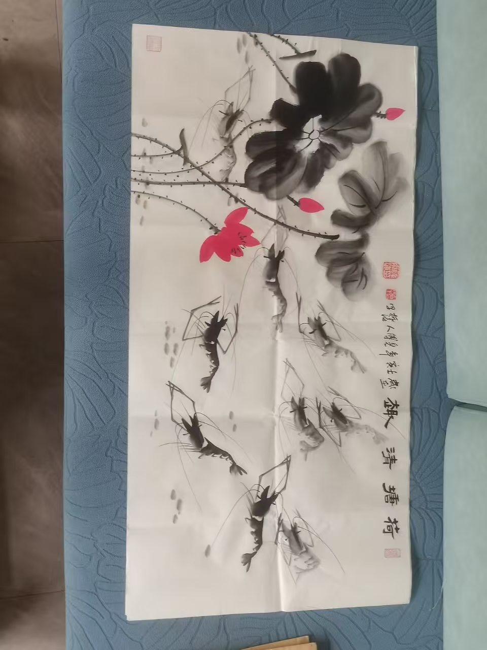 荷花虾华茂艺术品交易平台华茂艺术全球交易平台