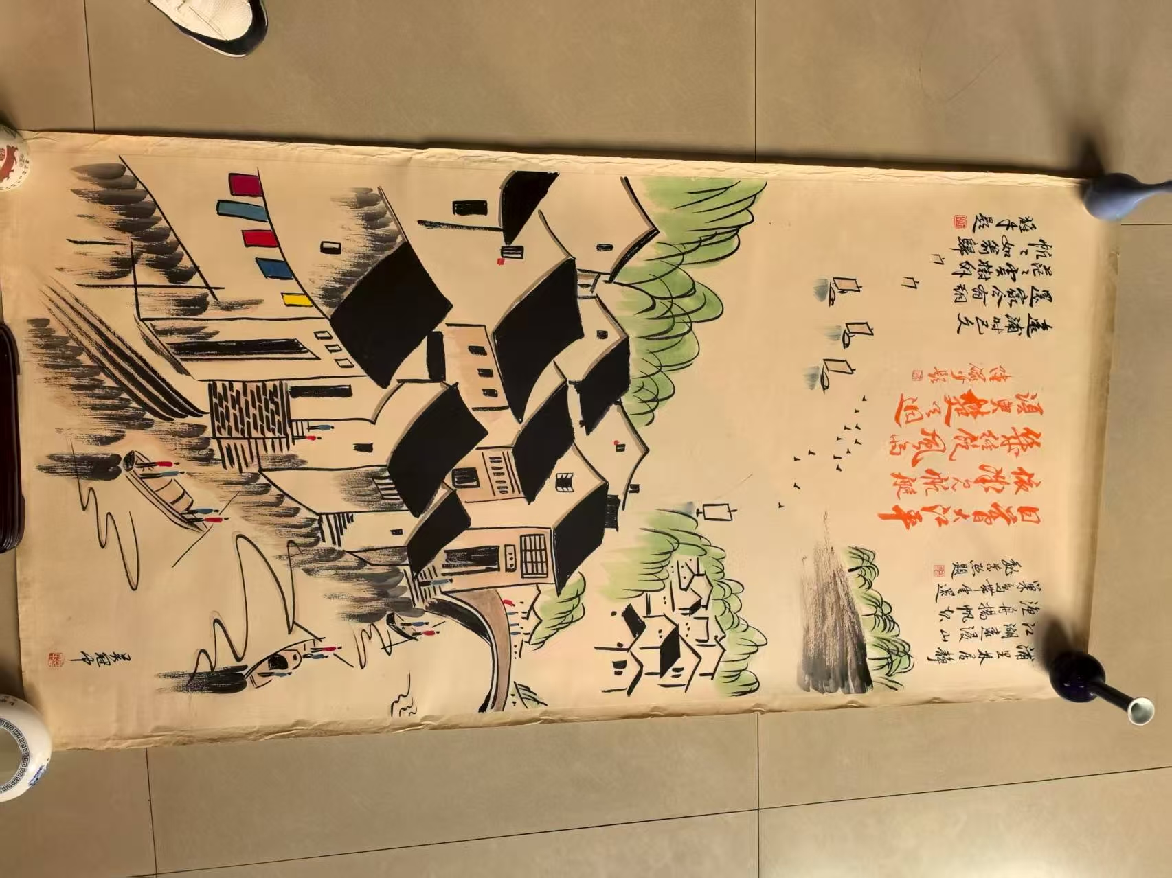 《江南暮泊图》华茂艺术品交易平台华茂艺术全球交易平台