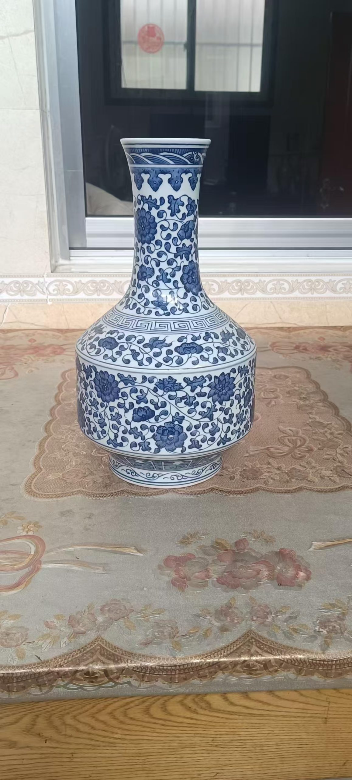 青花缠枝花卉纹玉壶春瓶华茂艺术品交易平台华茂艺术全球交易平台