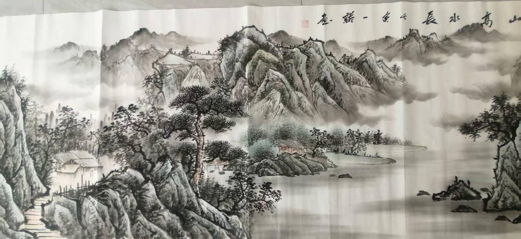 《高山流水长卷图》华茂艺术品交易平台华茂艺术全球交易平台