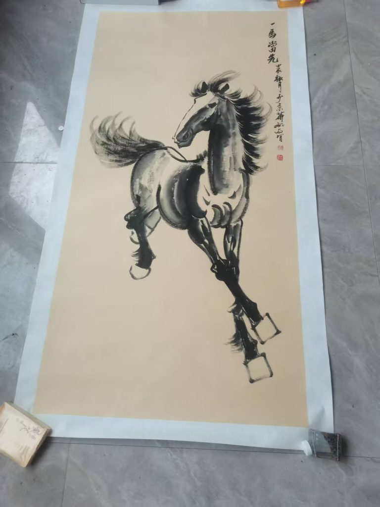 图片[1]华茂艺术品交易平台水墨骏马图华茂艺术品交易平台华茂艺术全球交易平台