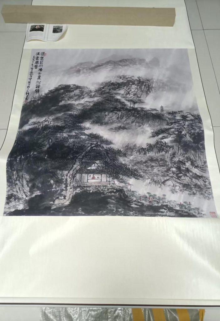 图片[1]华茂艺术品交易平台《山居醉花图》华茂艺术品交易平台华茂艺术全球交易平台