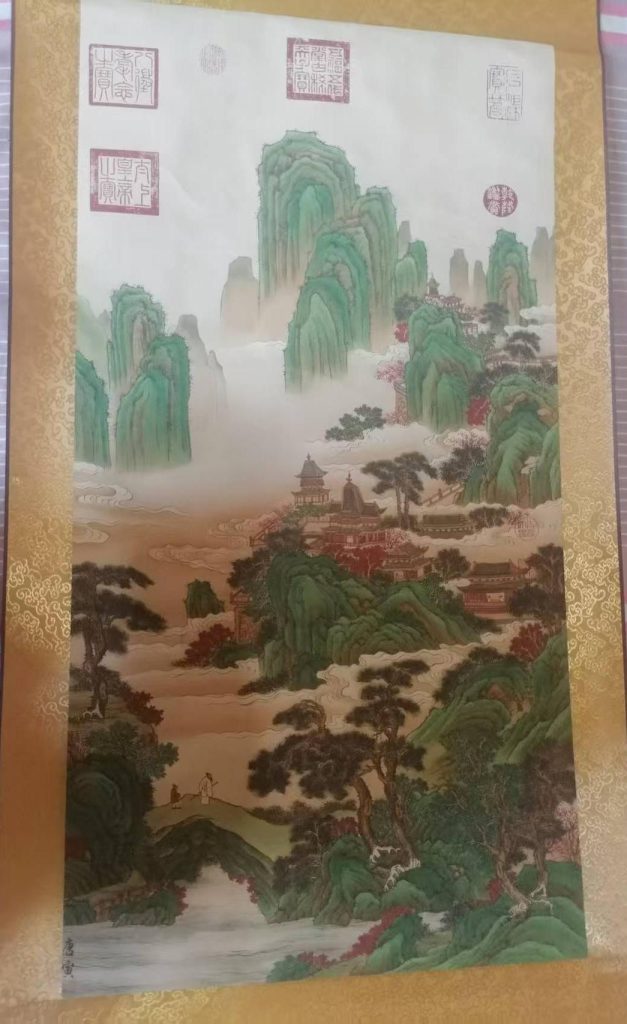 图片[1]华茂艺术品交易平台青绿山水人物画华茂艺术品交易平台华茂艺术全球交易平台