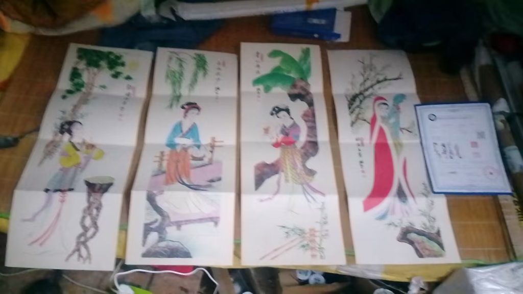 图片[1]华茂艺术品交易平台昭君出塞，贵妃醉酒，西施浣纱，貂婵拜月,屏华茂艺术品交易平台华茂艺术全球交易平台