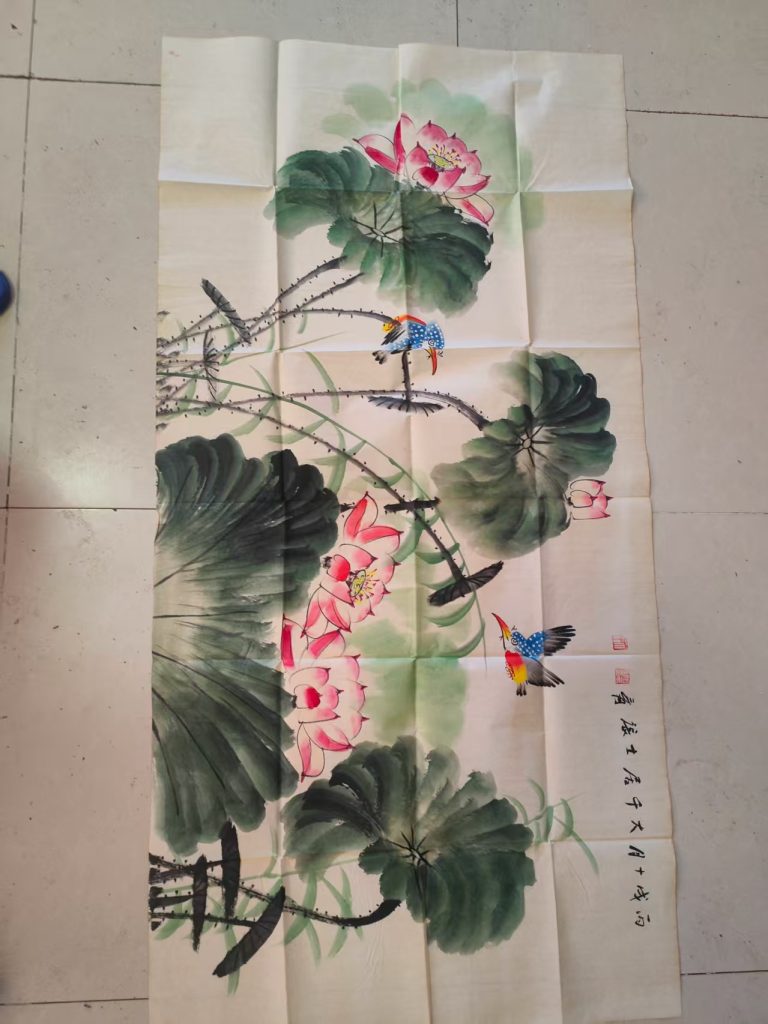 图片[1]华茂艺术品交易平台张大千荷花鸟华茂艺术品交易平台华茂艺术全球交易平台